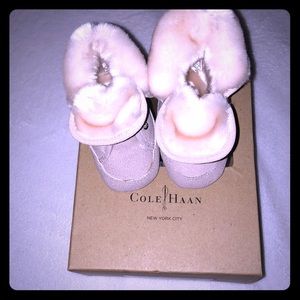 NEW pink Cole Haan Infant Soft Booties